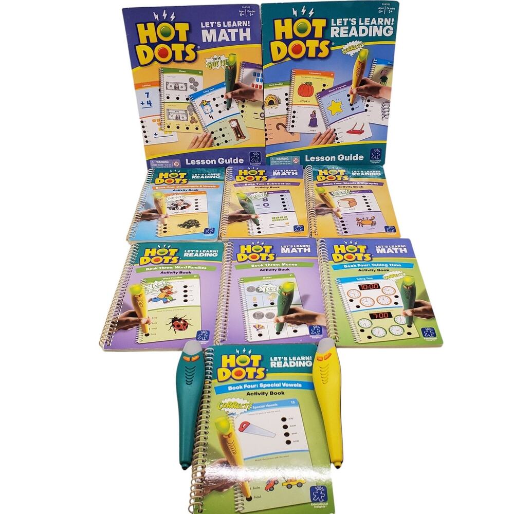 Hot Dots Series By Educational Insights Learn to Read Educational Books Math
